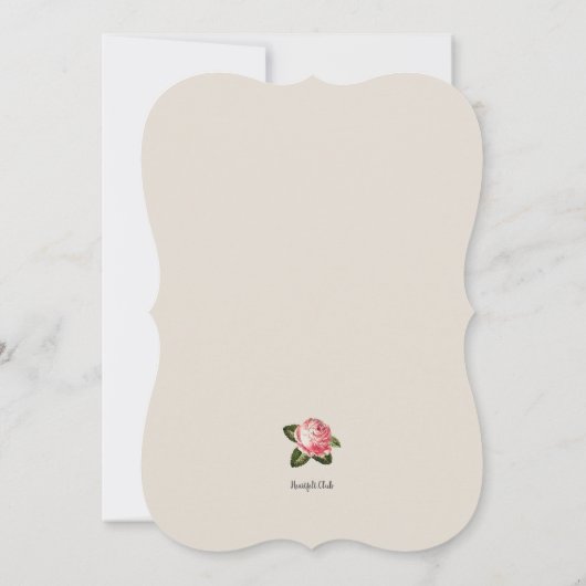 Invitation Thé de mariage (Dos)