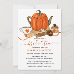 Invitation Thé de mariage automnal citrouille