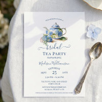 Thé de mariage aux hortensias bleus