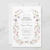 Invitation Thé de mariage floral (Devant)