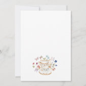 Invitation Thé de mariage floral (Dos)
