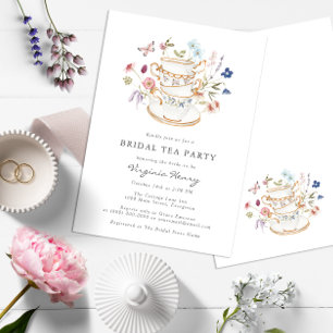 Invitation Thé de mariage floral