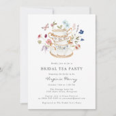 Invitation Thé de mariage floral (Devant)
