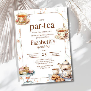 Invitation Thé de mariage Thé de jardin fantaisiste