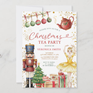 Invitation Thé de Noël Casse-Noisette Fête des Friandises Bal