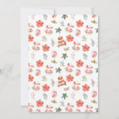 Invitation Thé de Noël Fête Rouge (Dos)