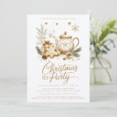 Invitation Thé de Noël minimaliste moderne (Debout devant)