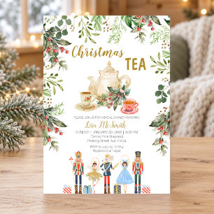 Invitation Thé de Noël Party Casse-Noisette Enterrement de Vi