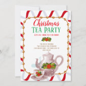 Invitation Thé de vacances de Noël (Devant)
