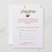 Invitation Thé de vacances d'invitation (Dos)