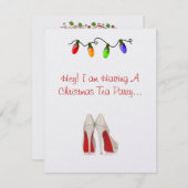 Invitation Thé de vacances d'invitation (Devant / Derrière)