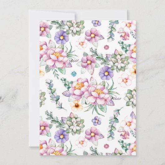 Invitation Thé des Fées des Fleurs (Dos)