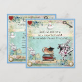 Invitation Thé du pays des merveilles d'obtention du diplôme (Devant / Derrière)