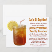 Invitation Thé du sud drôle de bonbon à la Réunion de famille (Devant / Derrière)