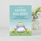 Invitation The Easter egg is painted by the chickens (Debout devant)