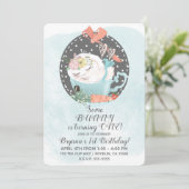 Invitation Thé endormi Tasse Lapin Lapin Anniversaire (Debout devant)