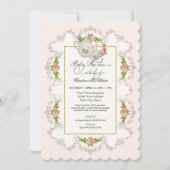 Invitation Thé Fée baby shower Tea Party Teapot n tasses (Devant)