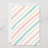 Invitation Thé Fête Anniversaire Fille Rose et or Floral Par (Dos)