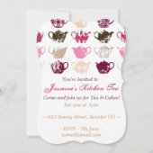 Invitation Thé/Fête de la mariée de cuisine (Dos)