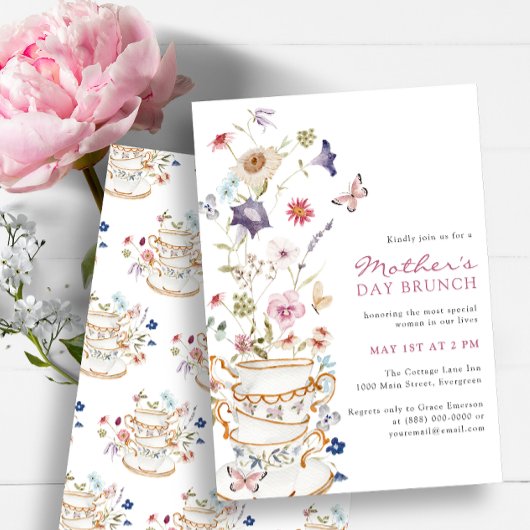 Invitation Thé Fête des Mères
