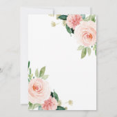 Invitation Thé Floral Rose Twins Pour Deux Baby showers (Dos)