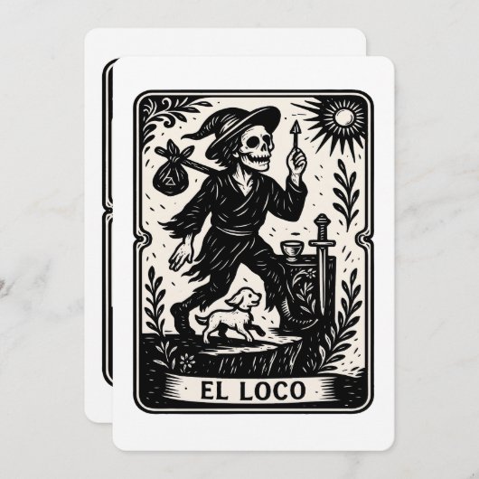 Invitation The Fool Tarot Card Art Print (Devant / Derrière)