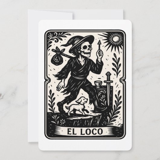 Invitation The Fool Tarot Card Art Print (Dos)