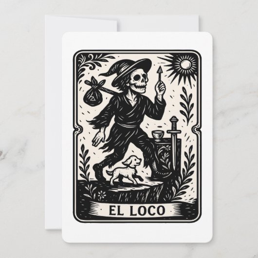 Invitation The Fool Tarot Card Art Print (Devant)