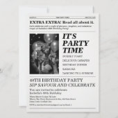 Invitation The Forty Times Newspaper 40th Birthday Party (Dos)