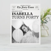Invitation The Forty Times Newspaper 40th Birthday Party (Debout devant)