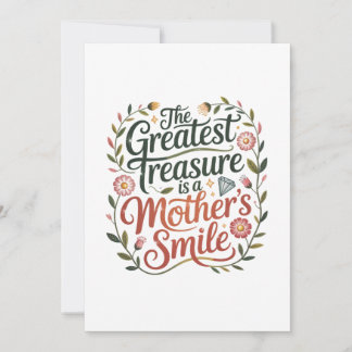 Invitation The Greatest Treasure Is A Mother's Smile