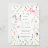 Invitation The Heirloom Rose & Ribbon Signature Stork (Devant)