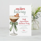 Invitation The Holidays Are Brewing Office Community Invite (Debout devant)