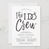 Invitation The I Do Crew | Soirée de répétition de mariage (Devant)