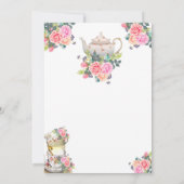 Invitation thé, invitation thé anniversaire (Dos)