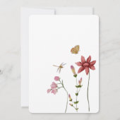 Invitation Thé Jardin bébé dans le Baby shower en fleurs (Dos)