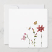 Invitation Thé Jardin bébé dans le Baby shower en fleurs (Dos)