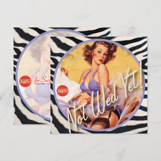 Invitation The Kitsch Bitsch : Pas encore mariée ! (Devant / Derrière)