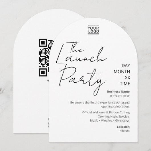 Invitation The Launch Party (Devant / Derrière)