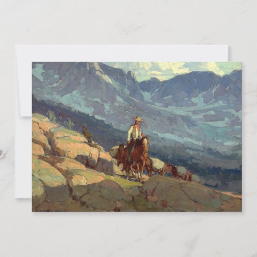 Invitation « The Lone Packer » Art occidental par Edgar Payne (Devant)