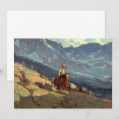 Invitation « The Lone Packer » Art occidental par Edgar Payne (Devant / Derrière)