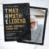 Invitation The Man The Myth The Legend 90th Photo Birthday