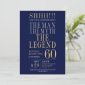 Invitation The Man The Myth The Legend Surprise 60th Birthday (Debout devant)