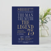 Invitation The Man The Myth The Legend Surprise 75th Birthday (Debout devant)