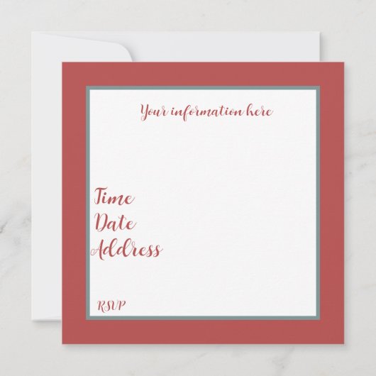 Invitation Thé mignon et biscuits (Dos)