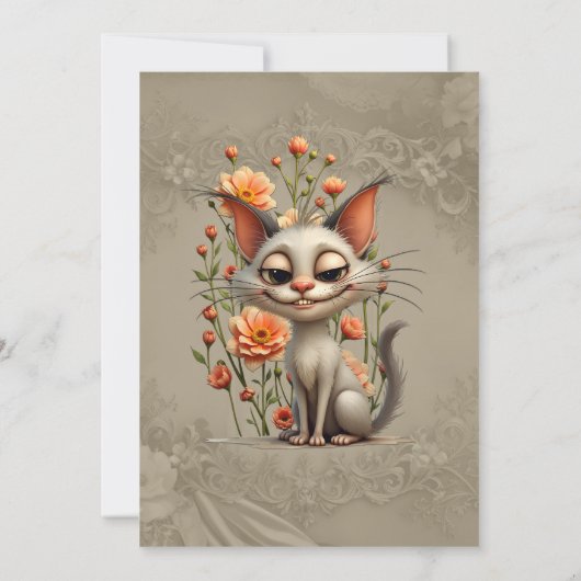 Invitation The mischievous cat  (Dos)