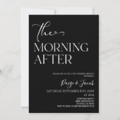 Invitation The Morning After Minimalist Post Wedding Brunch (Devant)