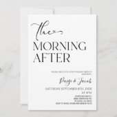 Invitation The Morning After Minimalist Post Wedding Brunch (Devant)