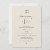 Invitation The morning after, Modern Post Wedding Brunch (Devant)