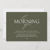 Invitation The Morning After, Post Wedding Brunch Elopement (Devant)